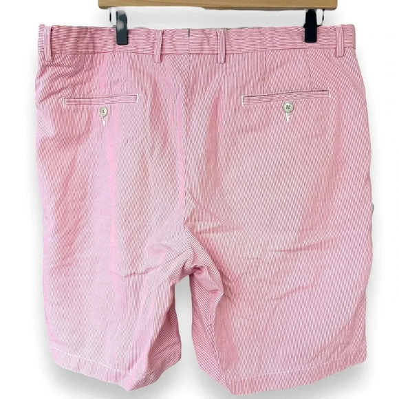 Peter Millar 38 Mens Shorts‎ 8.5" Inseam Pink Pinstripe Preppy Flat Front Golf - Picture 2 of 7